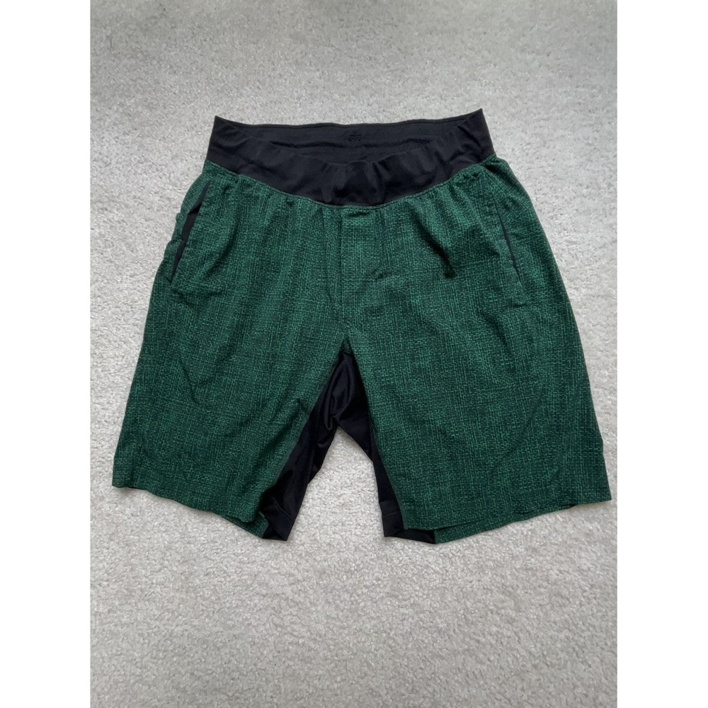 Lululemon T.H.E. Short 9" Linerless Limited Edition Green Mix Pattern Size M
